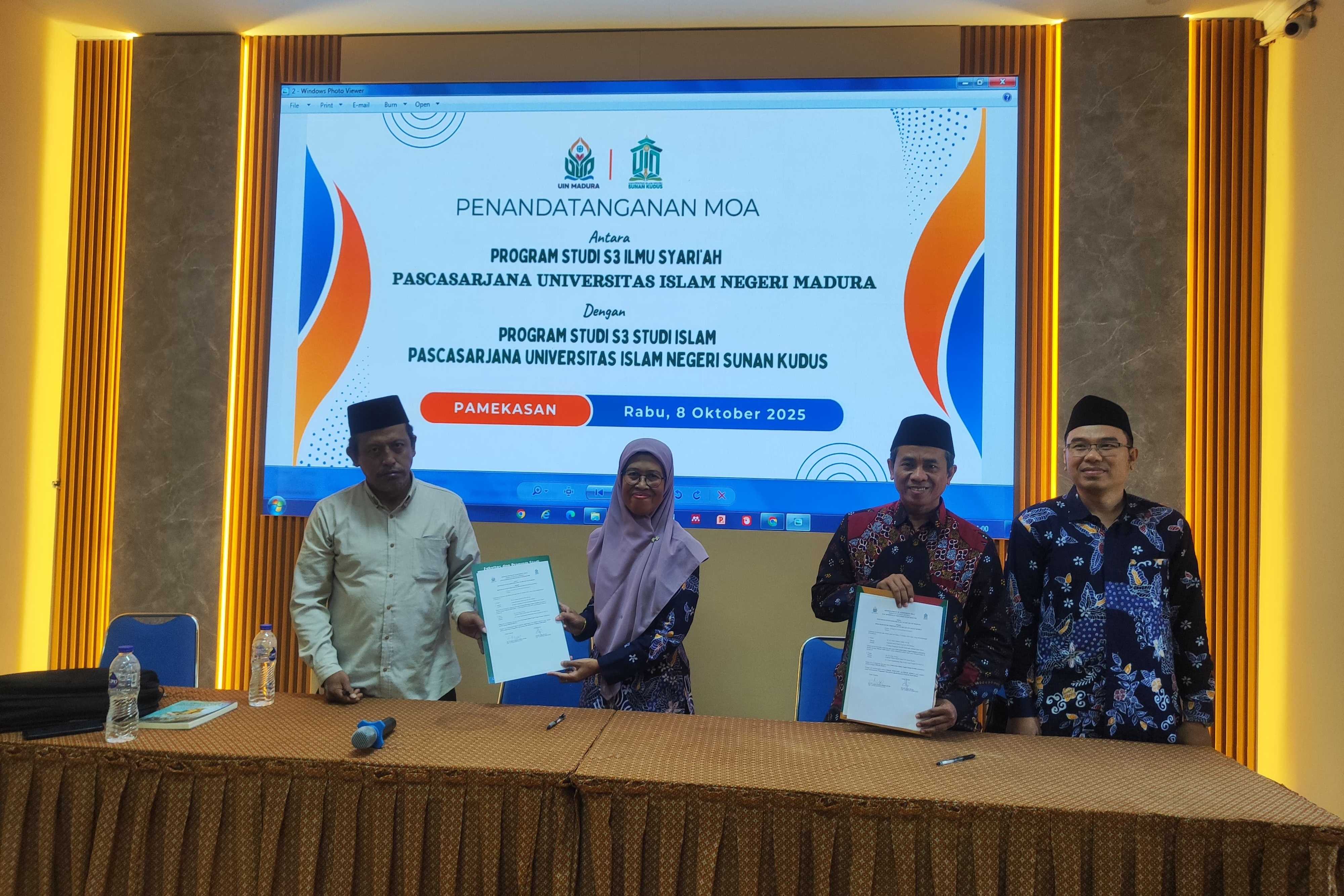 Penandatanganan MoA Program Studi S3 Ilmu Syari'ah UIN Madura dengan Program Studi S3 Studi Islam UIN Sunan Kudus